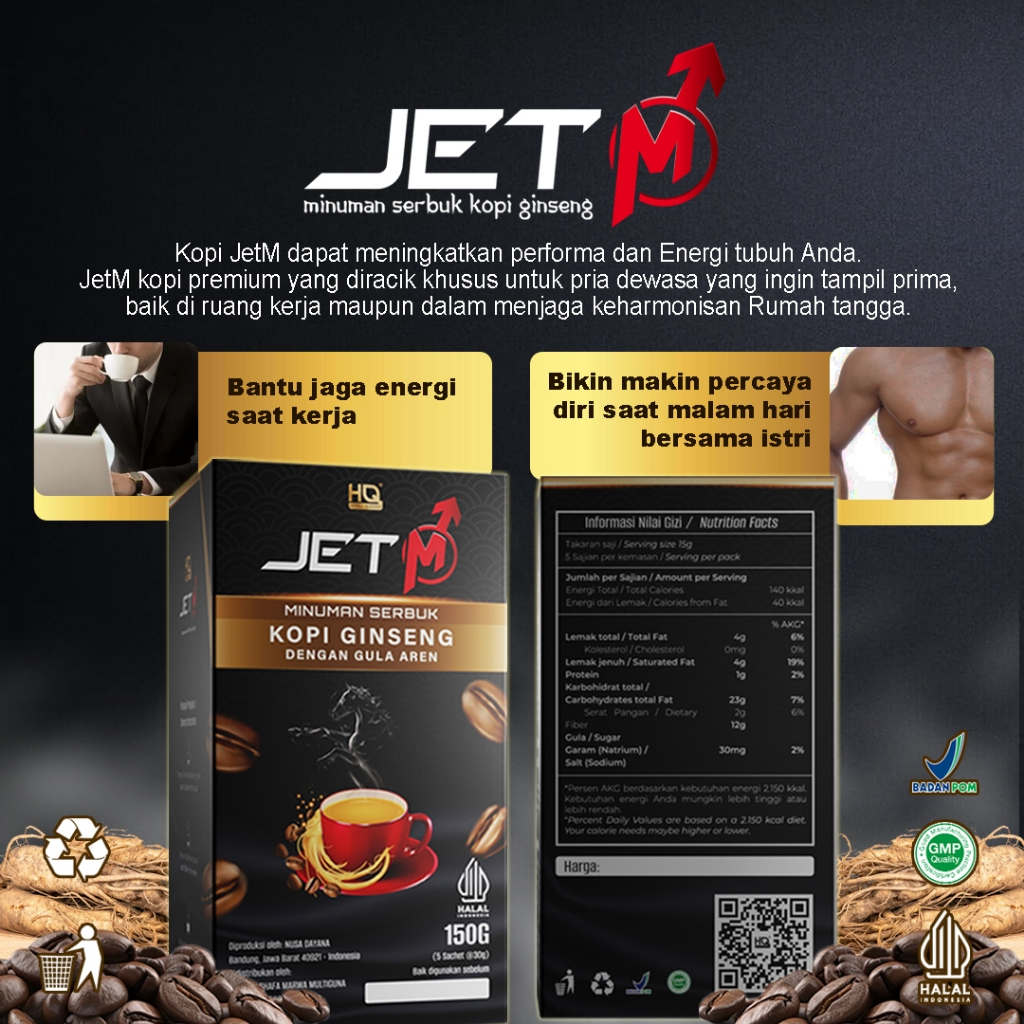 

Kopi Jet M - Kopi Stamina Penunjang Performa Tahan Lama Isi 3 Bungkus Original 100%