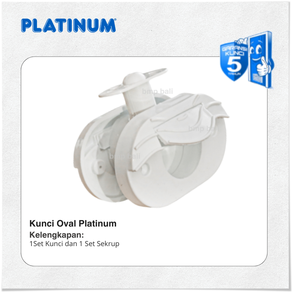 Kunci Oval Platinum - KUNCI KAMAR MANDI PLASTIK