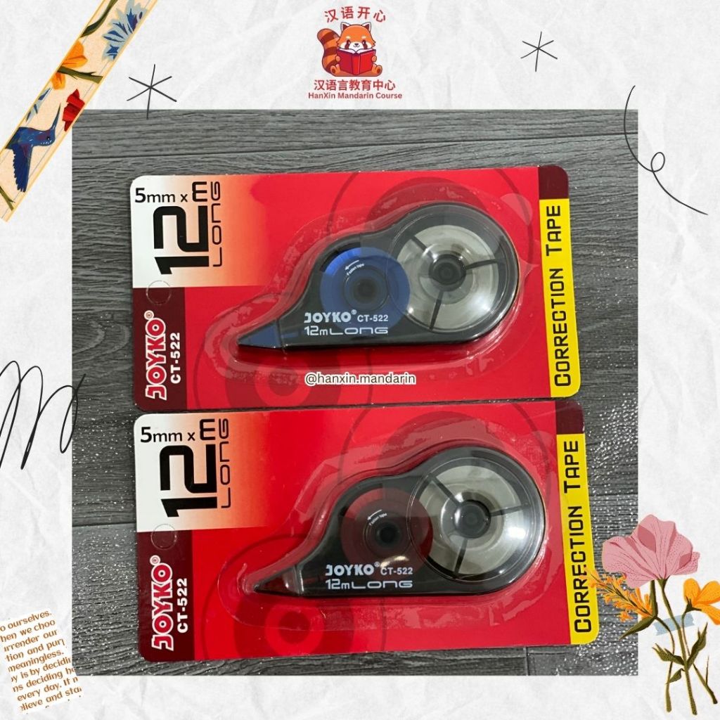 

Correction Pen Correction Tape Joyko CT-522 12m Biru Merah