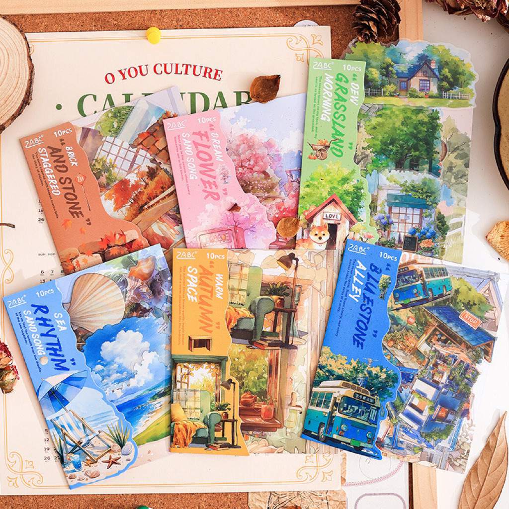 

(1CB) sticker transparan deco dekor journaling hias pohon laut pantai sea beach tree forest