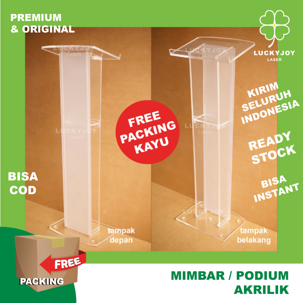 

PODIUM AKRILIK | MIMBAR PODIUM ACRYLIC PREMIUM | MIMBAR MASJID GEREJA