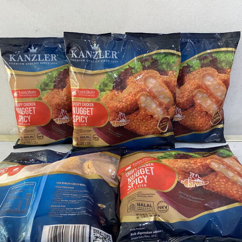 

Kanzler crispy chicken nugget SPICY 450 gram | nugget kanzler pedas | kanzler nugget