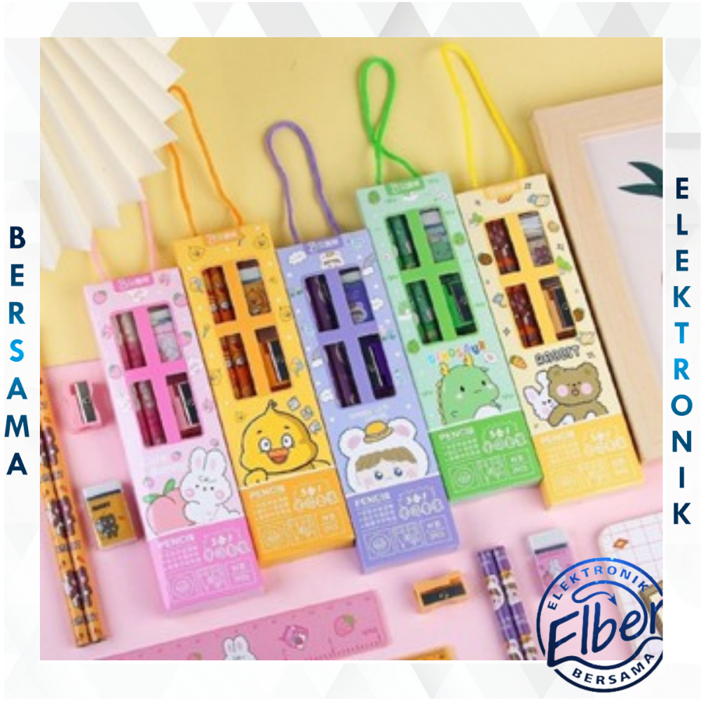 

ELBER 2013 Stationary Set Alat Tulis 5 In 1 / Set Alat Tulis Kartun / Set Alat Tulis 5 In 1 Lucu / Set Alat Tulis Anak Motif Kartun Y1905