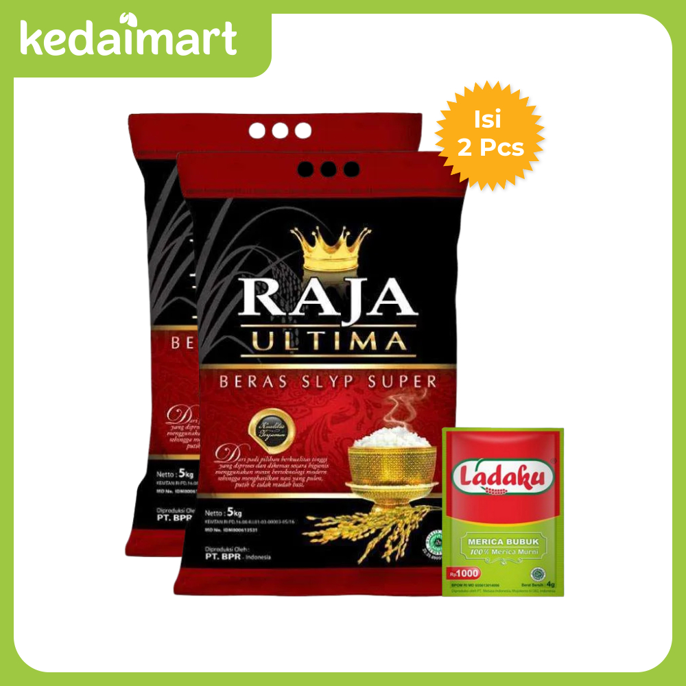 

Beras Raja Ultima 5 Kg X 2 Pcs + Ladaku Merica Bubuk Pcs