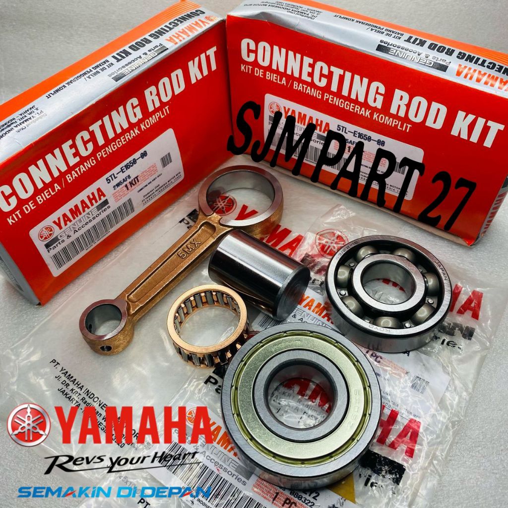 PAKET Stang Seher + Bearing Kruk As Yamaha Mio lama Mio Sporty Mio Smile Mio Soul Lama (5TL/5LW)