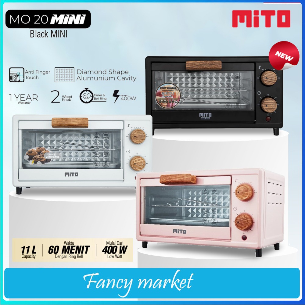 OVEN LISTRIK MITO MO 20 Kapasitas 11 liter Low watt