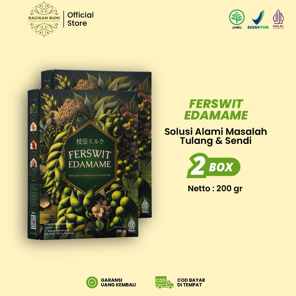 

Ferswit Susu Edamame Jepang - Baik Untuk Pencernaan, Asam Lambung & Gerd Paket 2 Box