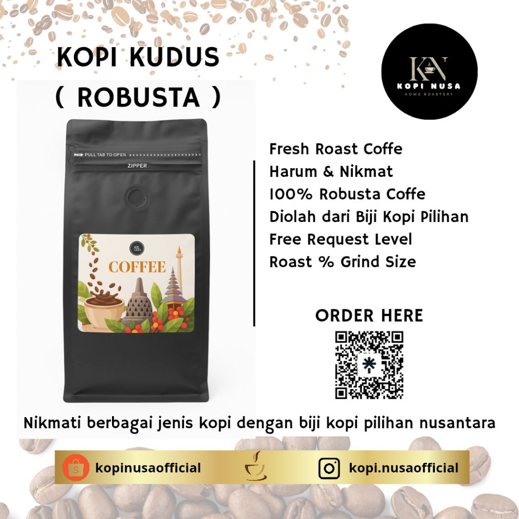 

Kopi Robusta Kudus 200gr - 1000gr