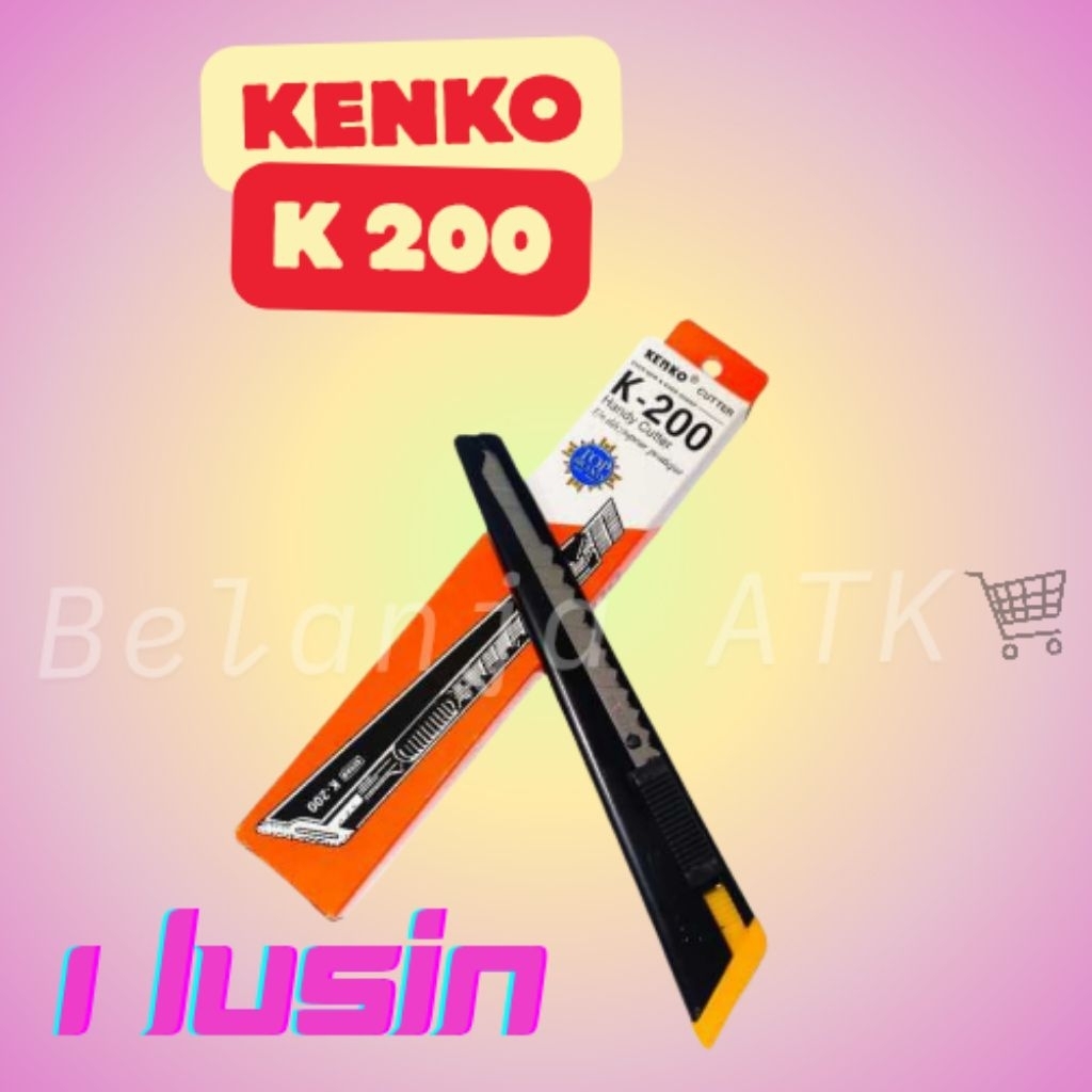 

[lusin] Cutter Kenko K-200 1 Lusin • Cutter Tajam dan Kuat untuk Kantor & Sekolah