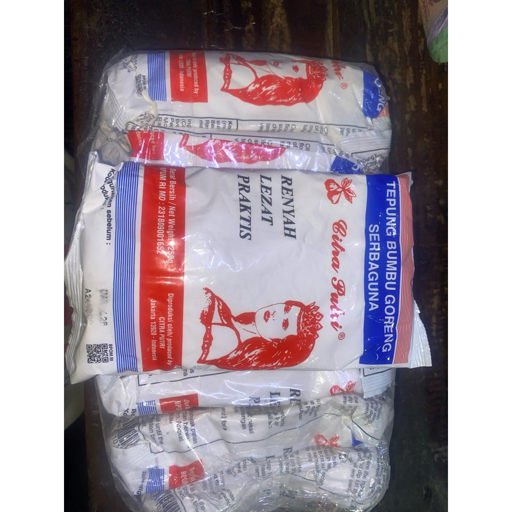

Tepung Serbaguna Citra Putri 1 pack (isi 10pcs)