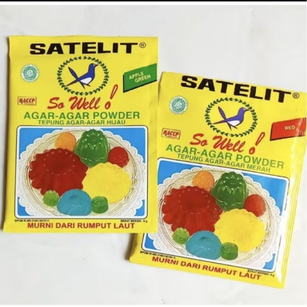 

Agar Agar Satelit 1 Box isi 12 pcs _Harga tertera setiap 6 saset_
