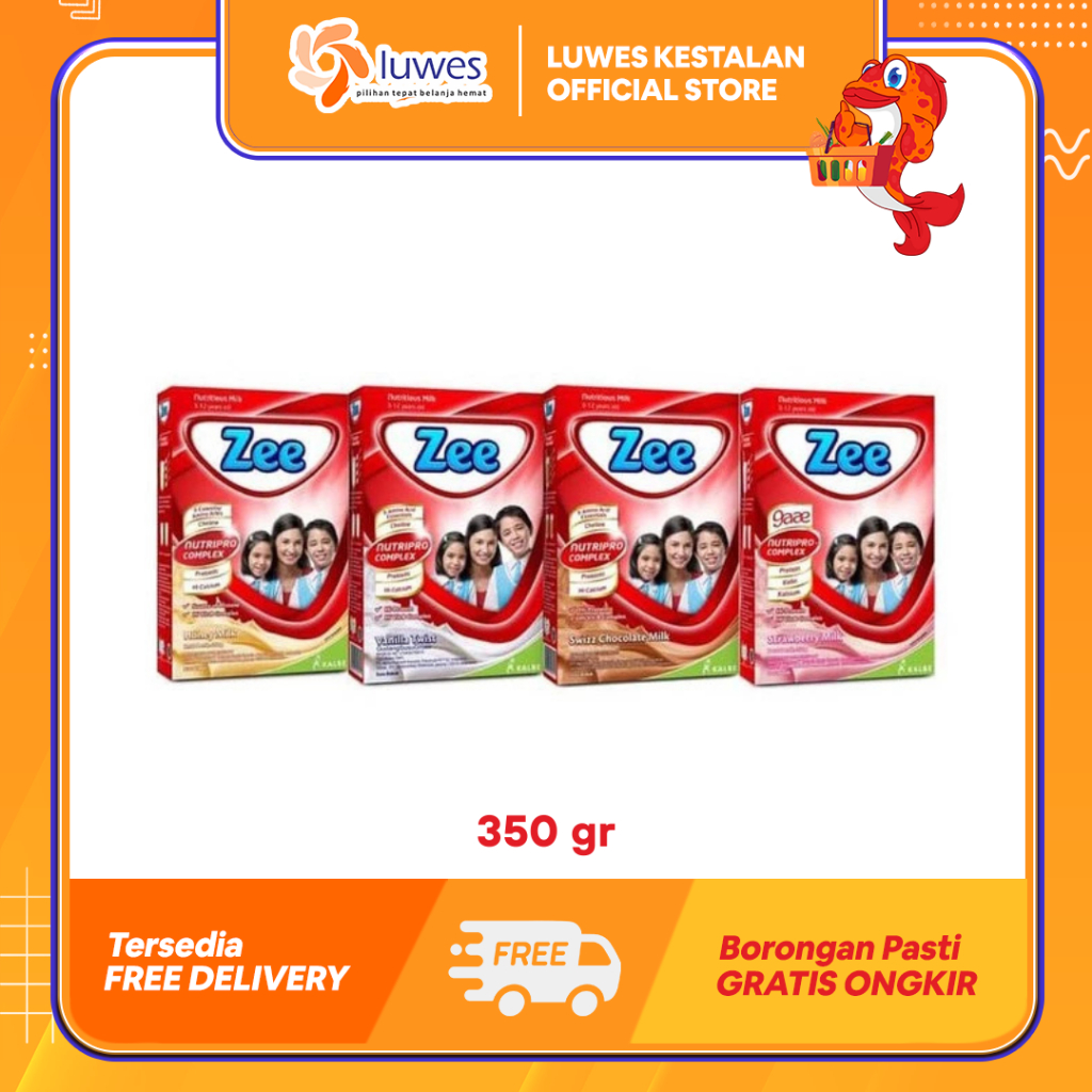 

SUSU ZEE REGULER COKELAT/STRAWBERY/VANILA/MADU 350 GRAM