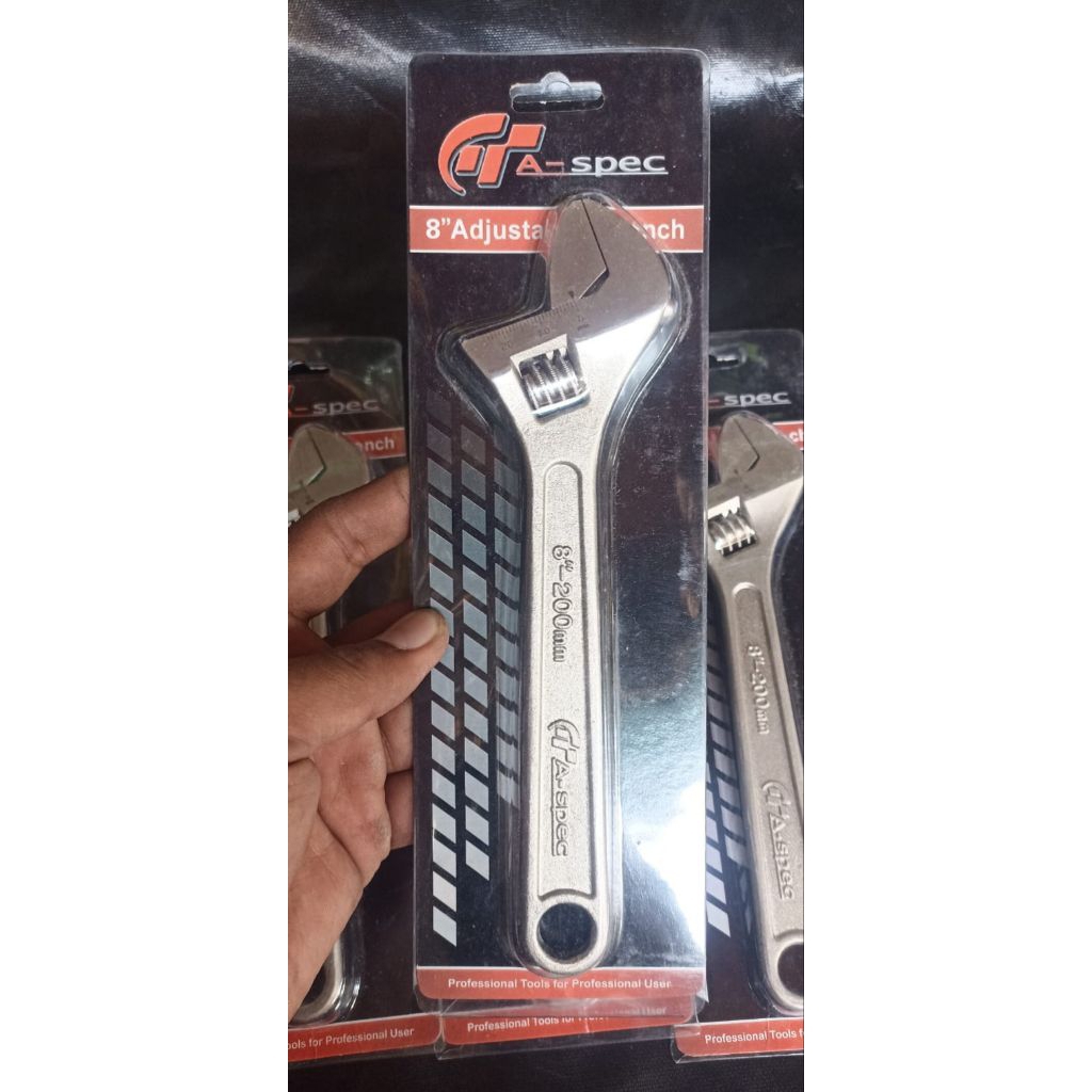 A-SPEC Kunci Inggris 8 Inch Inci Kunci Bago 200 mm Chrome Termurah