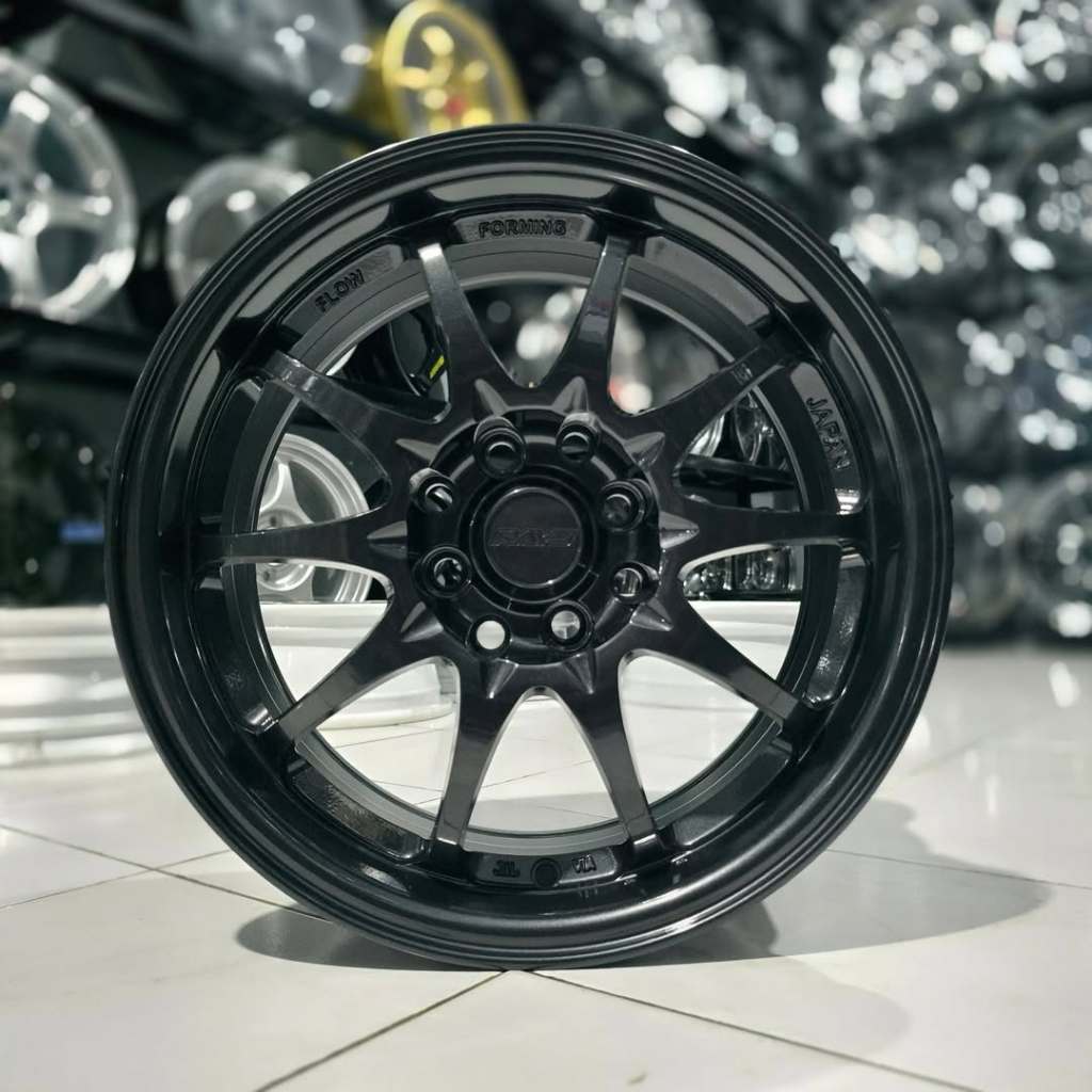 Velg Rays Ce28 Brand New Ring 15 Pcd 4x100 4x114.3 Lebar 7 Et 40 Warna Gunmetal Kondisi Baru