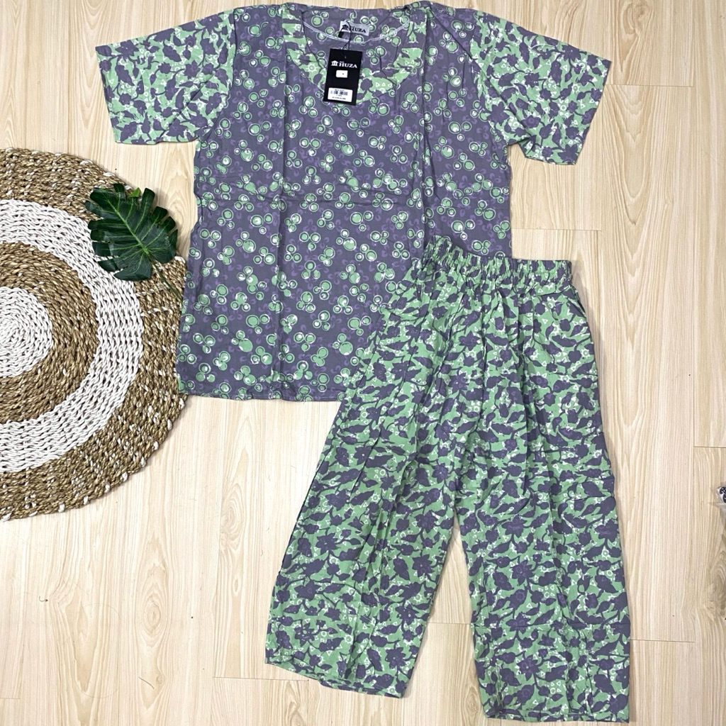 (H1) Batik Huza Setelan Celana 3/4 Standar