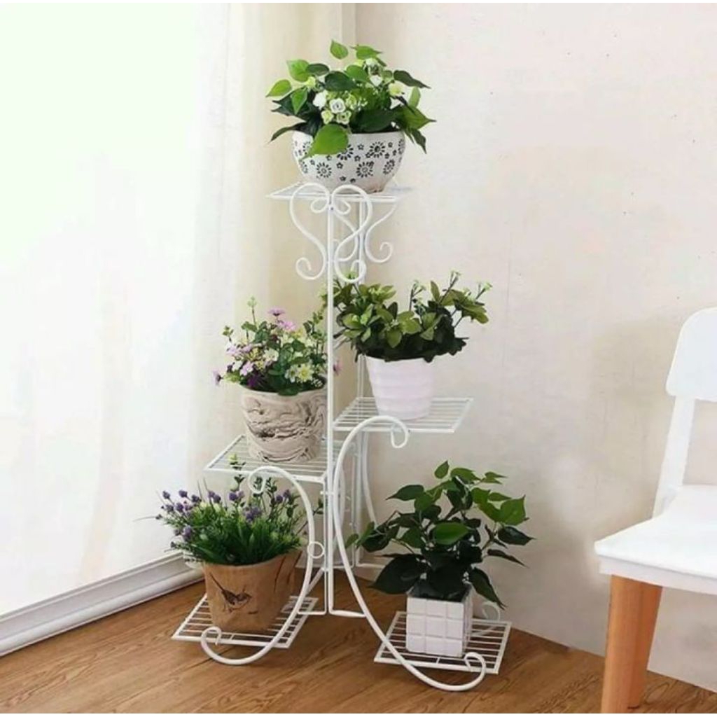 Rak Pot Bunga Besi Sudut / Stand Pot Bunga Besi Model Sudut