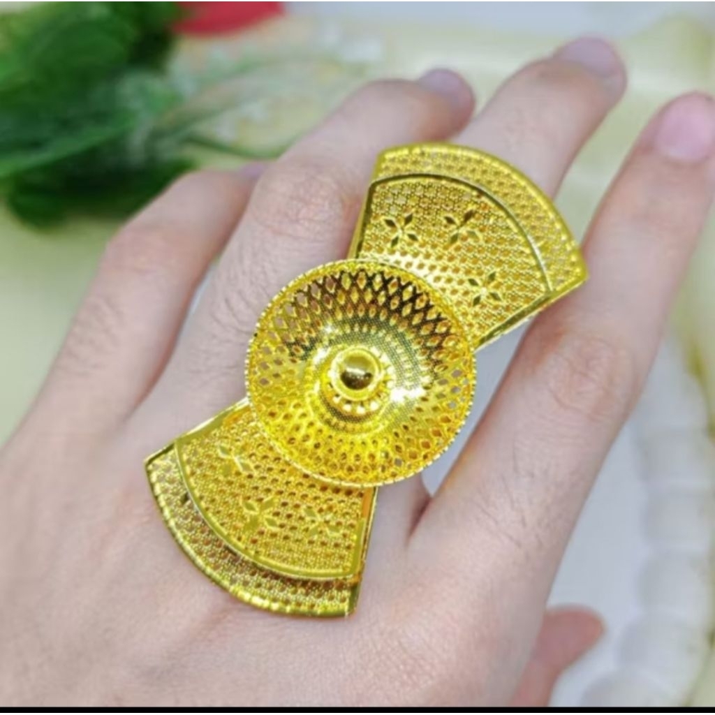 cincin Dubai bunga cantik panjang dewasa flexible model terbaru