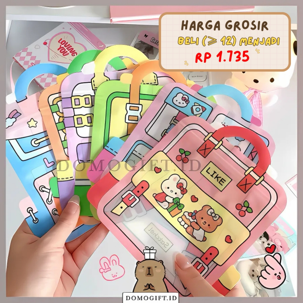 

Kantong Plastik Souvenir Aksesoris Zipper Lock Aesthetic Lucu / Kemasan Makanan Biscuit ST08