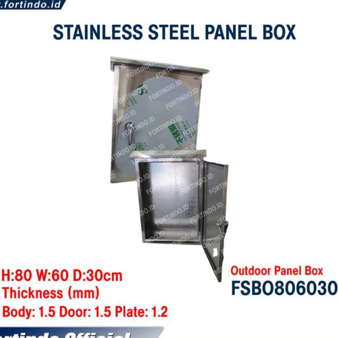 Stainless Panel Box Outdoor FSBO806030 IP55 Merk FORT
