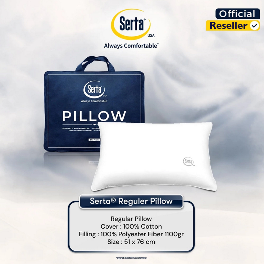 Bantal Serta Reguler Pillow Polyster Fiber Pillow Serta 100% Original