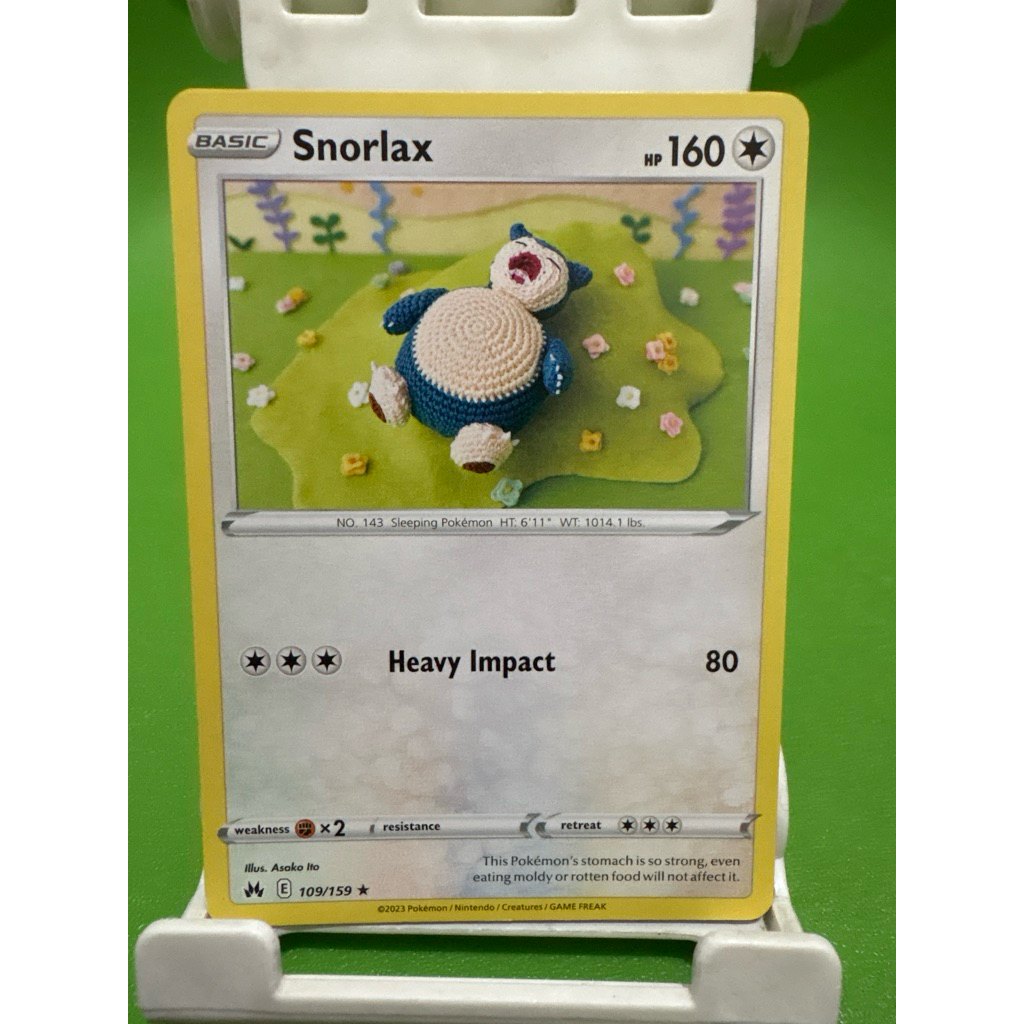 kartu pokemon original common snorlax 109/159
