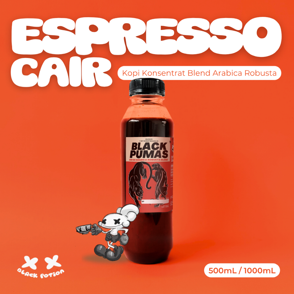 

Espresso Cair Kopi Konsentrat Black Pumas Blend 50:50