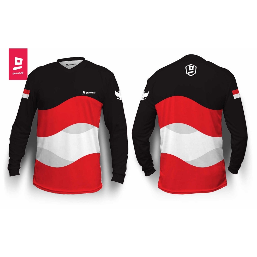 JERSEY SEPEDA KEMERDEKAAN INDONESIA HUT RI KE-80 - JERSEY SEPEDA DOWNHILL / MTB GENETHICS - JERSEY I