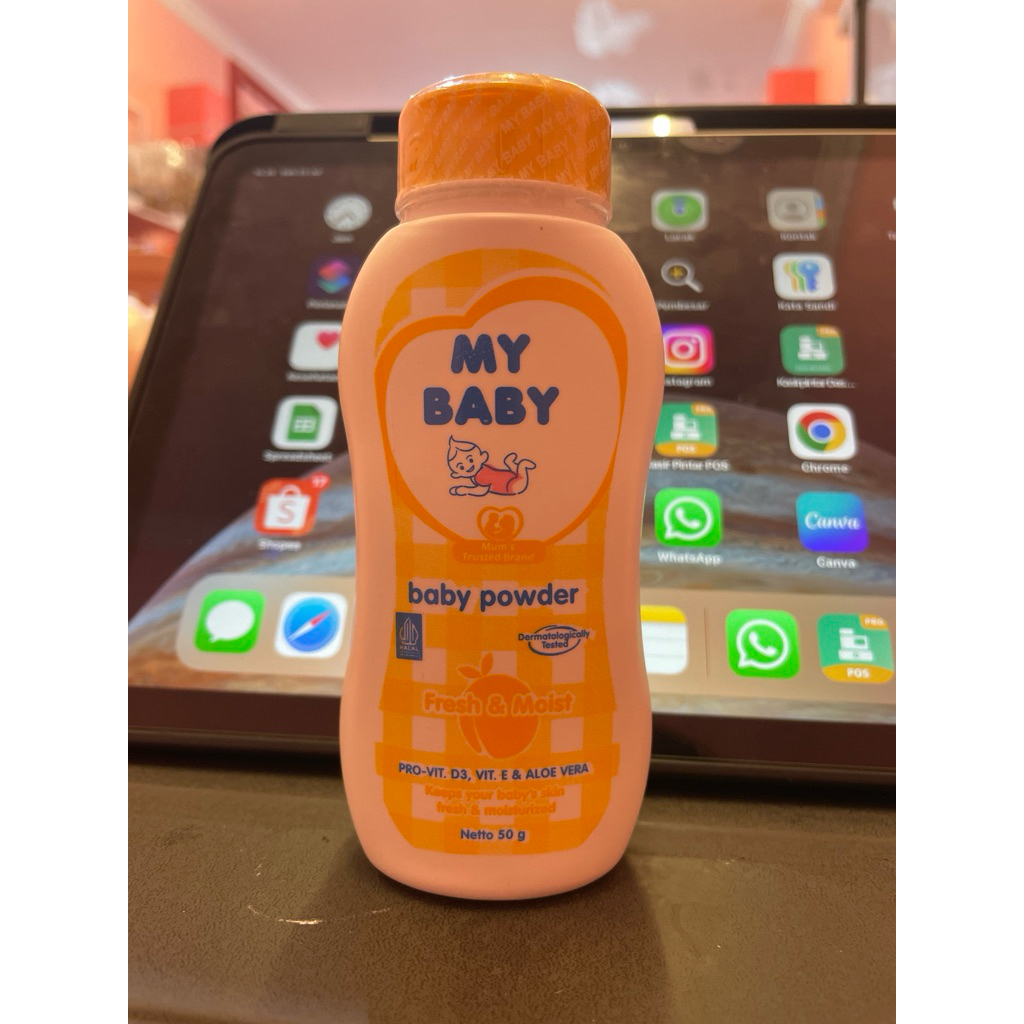 MY BABY Bedak Bayi Fresh & Moist - Baby Powder My Baby 50Gr