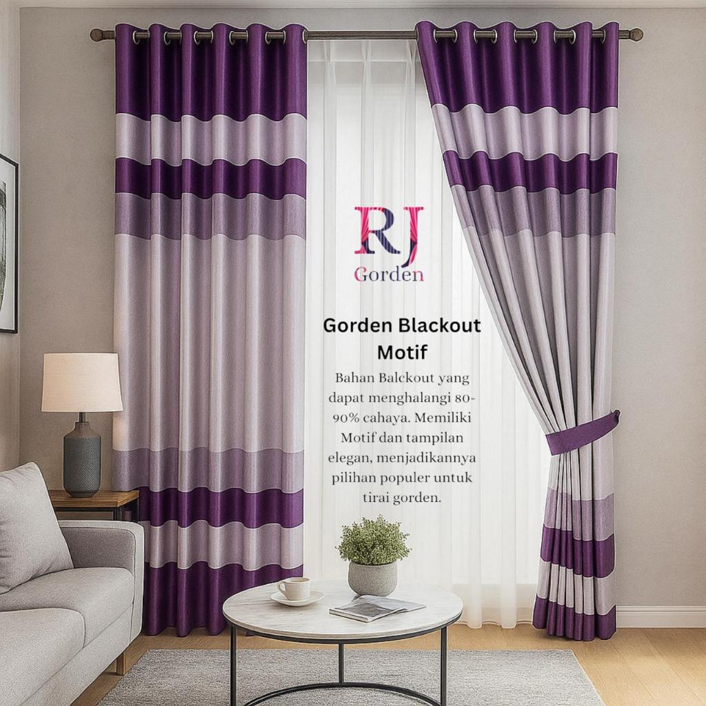 Gorden Blackout RAINBOW Elegan - Tirai Ruang Tamu & Kamar Modern