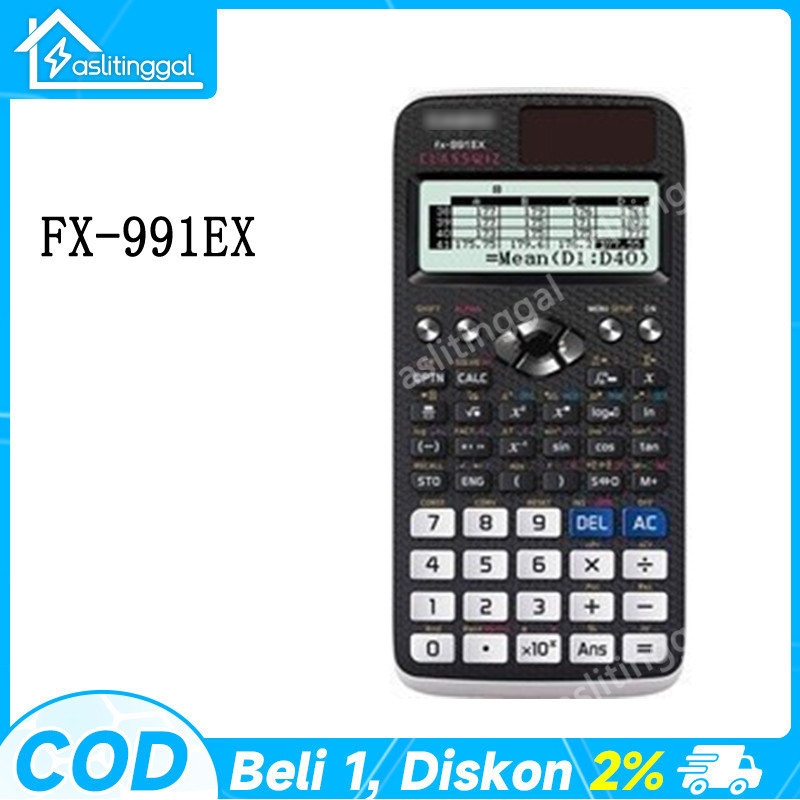 

Kalkulator Scientific ilmiah FX-991EX/991ES-Plus Kalkulator Scientific Calculator Scientific FX-991EX - Kalkulator Sekolah/Kuliah - Internasional - Classwiz - 552 fungsi