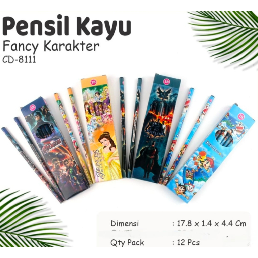 

Pensil 2B Karakter Pensil 1 Box ISI 12 PCS