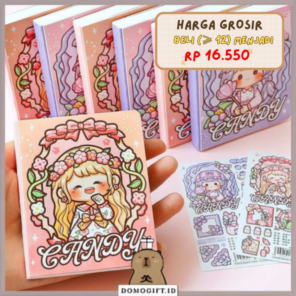 

Buku Diary Notebook Kecil Romantic Afternoon Tea Candy Book Isi 80 Halaman TLD121