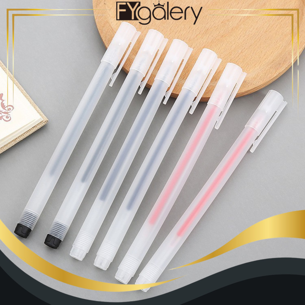 

FYgalery Pulpen Gel 0.5mm Bolpoin Pena Pulpen Tinta Gel Cair Pena Transparant Pen Gel Y3437