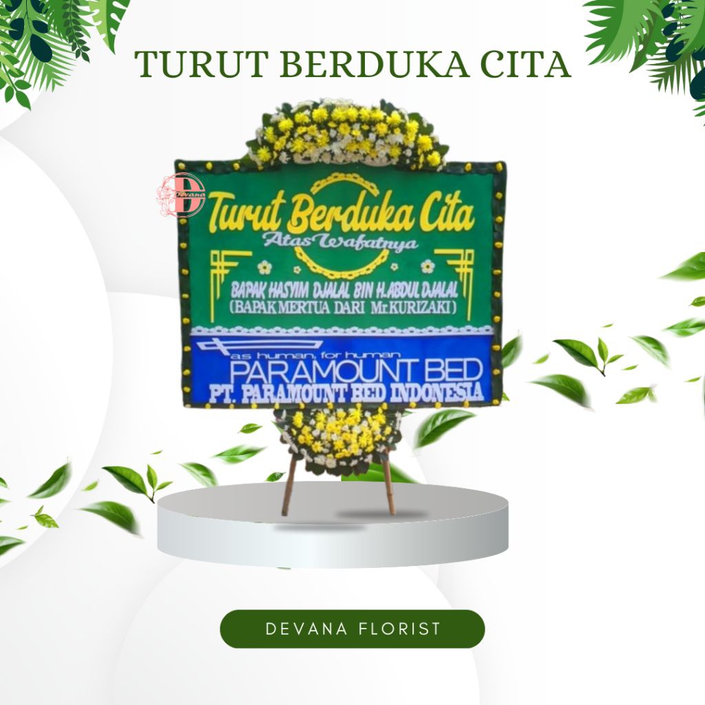 karangan bunga duka cita / karangan bunga / bunga papan duka