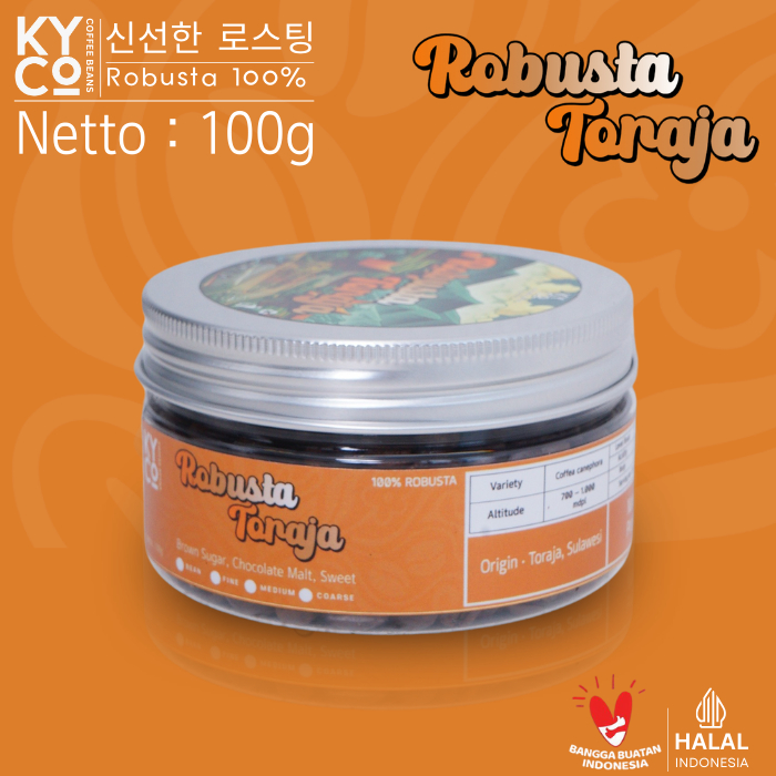 

Biji Kopi Robusta Toraja 100 gram - Espresso Beans Grade 1 | Roast Beans | Mokapot | Medium Dark Roast | Kopi Susu | Blend Kopi | Kiyowo Coffee Roastery