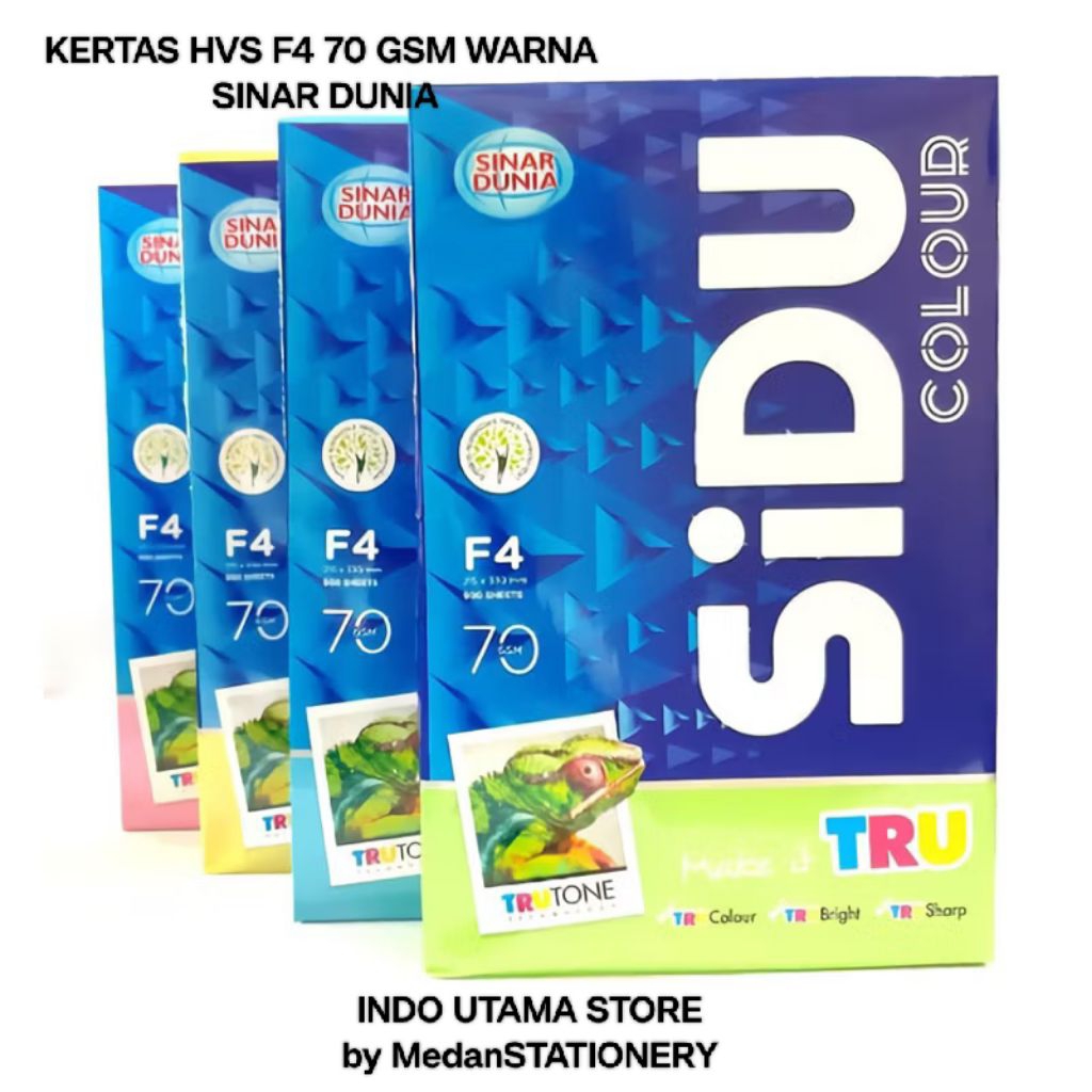 

KERTAS HVS F4 WARNA 70 GSM SINAR DUNIA