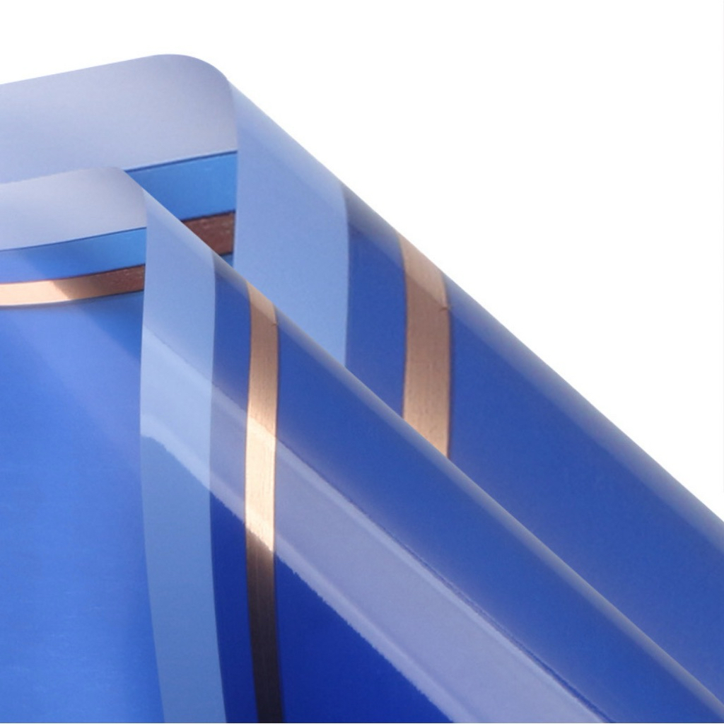 

Kertas Buket Double Line Gold Transparant Cellophane Flower Wraping