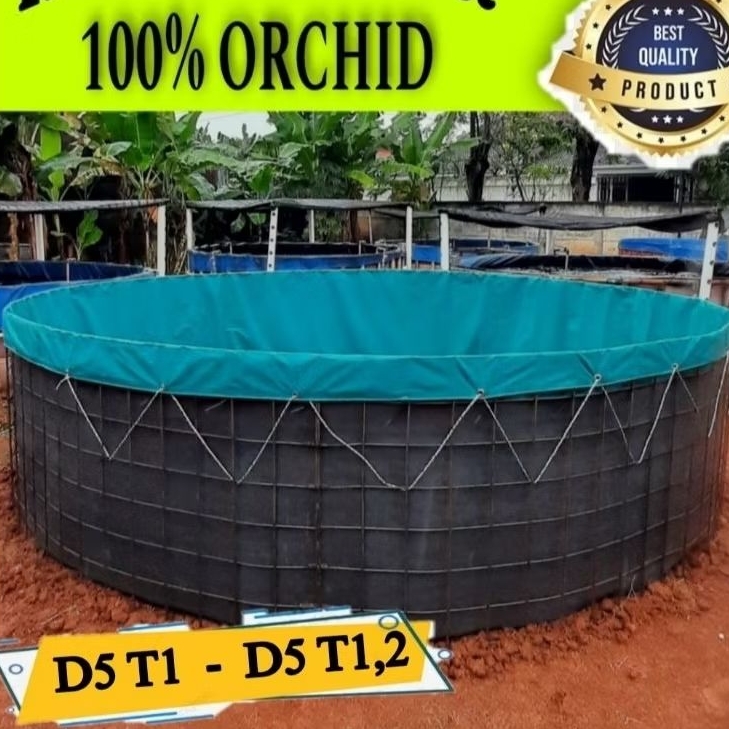 Kolam Bulat D5 T1,2  Terpaulin Orchid Semi Karet