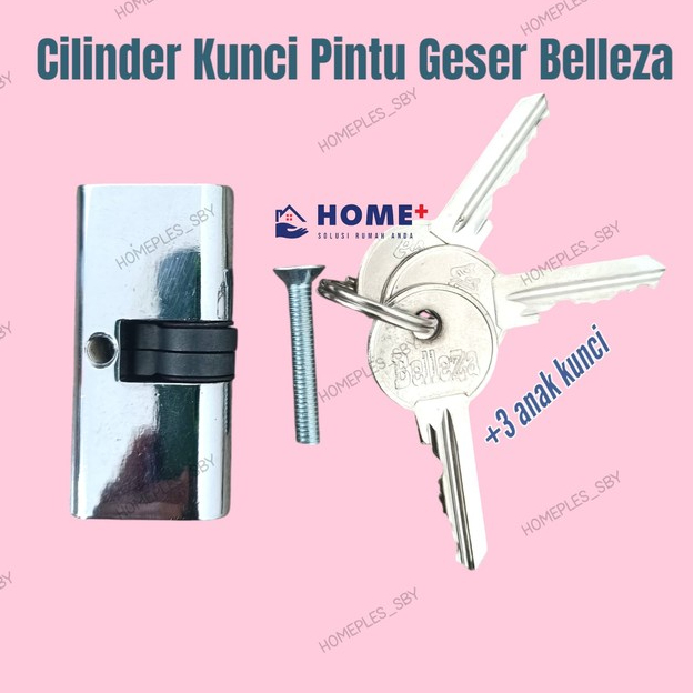 Thebettles Cilinder Kunci Pintu Geser Belleza +Kotak