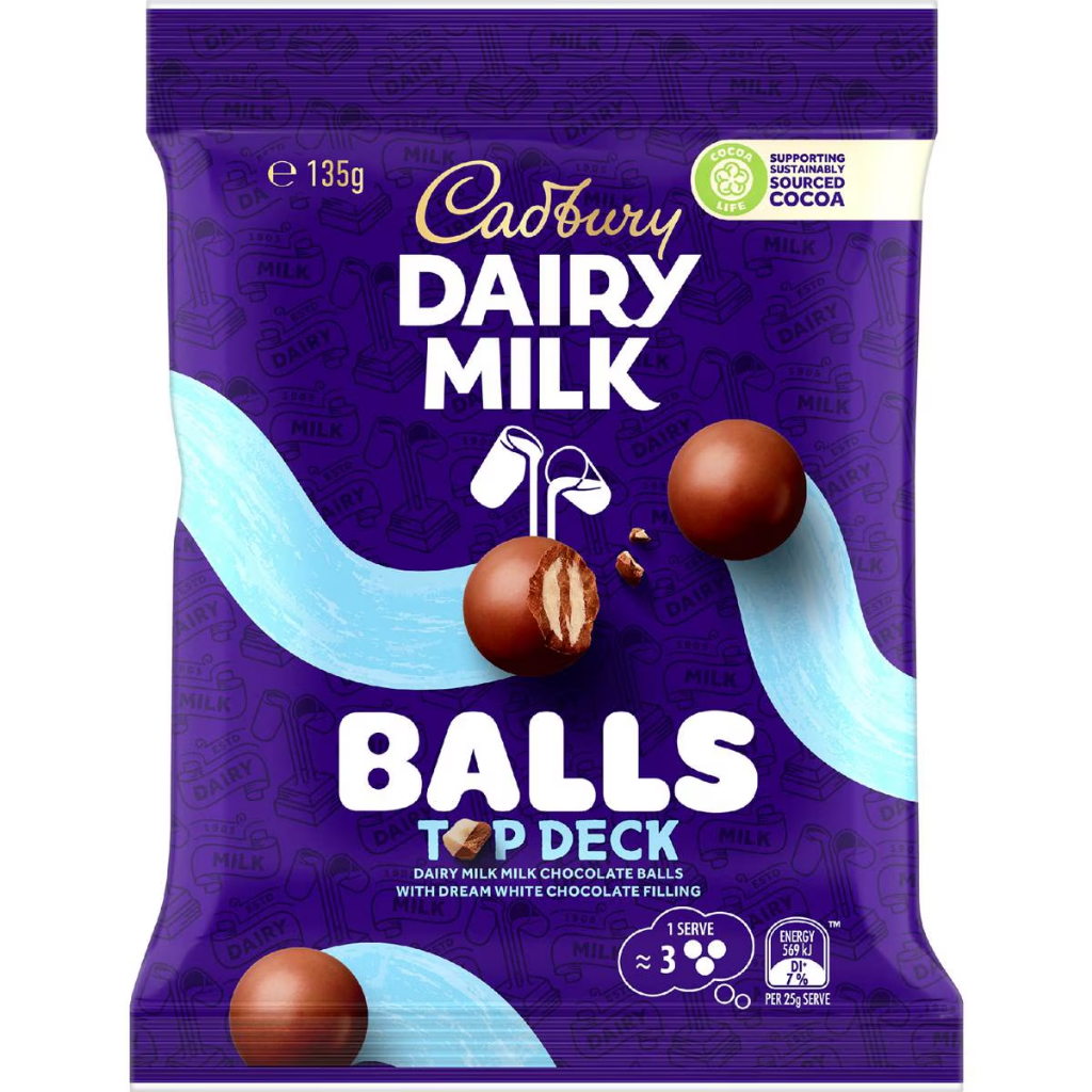 

Cadbury Dairy Milk Balls Top Deck Australia