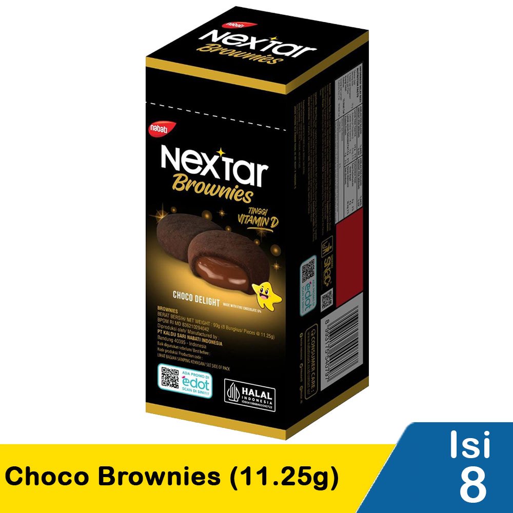 

[oddsolshop] pekanbaru/Nabati Nextar Brownies 8 PCS 11G Biskuit Cokelat Kue Coklat Chocolate Cake
