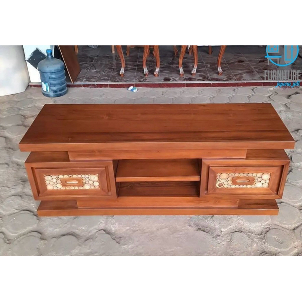 Meja TV Minimalis Modern / Meja TV Kayu Jati / Bufet TV Minimalis Modern