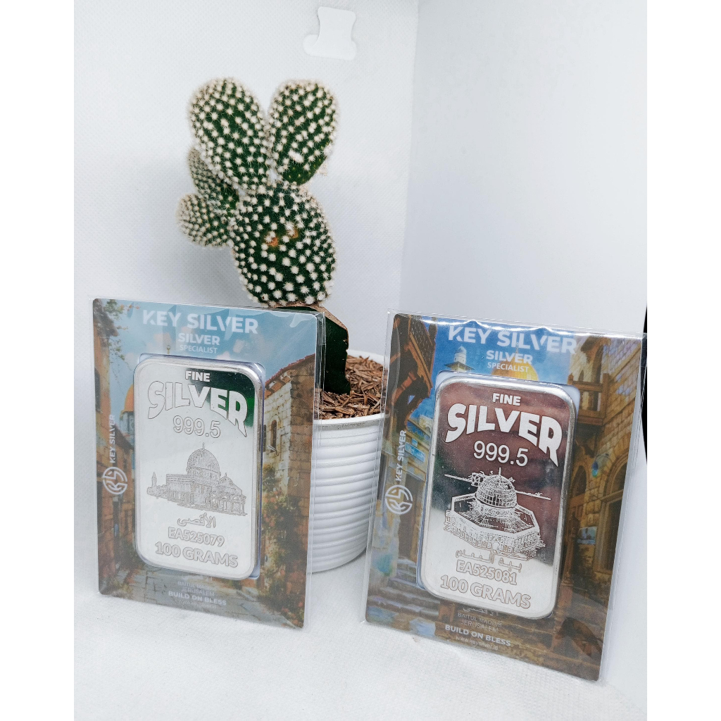 Key Silver Batangan 1 Gram 5 Gram 10 Gram 25 Gram 50 Gram 100 Gram Perak Murni Kadar 999.5% Sertifik