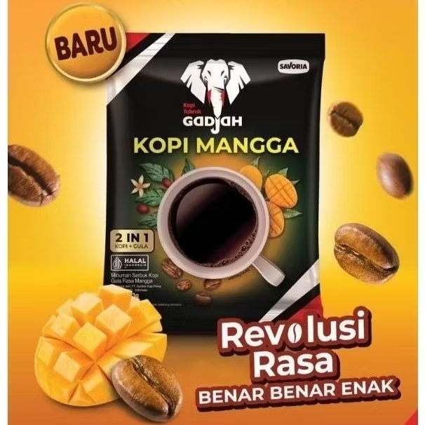

Baru !!! Kopi Gajah Special Mix Kopi Rasa Mangga 23gr Coffee (1rtg isi 10 sachet)