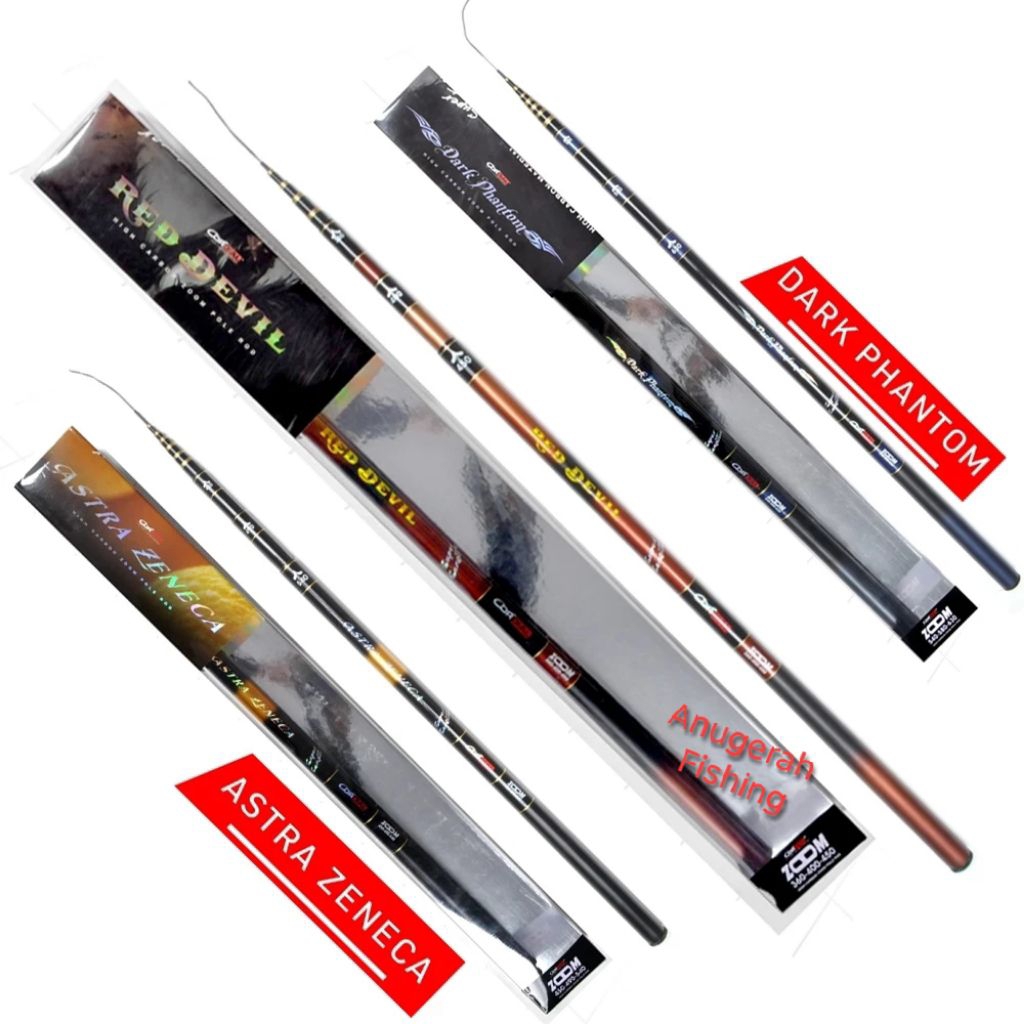 Joran Tegek CORDIAL RED DEVIL | DARK PHANTOM | ASTRA ZENECA | Zoom Pole | Tegek Lentur | Alat pancin