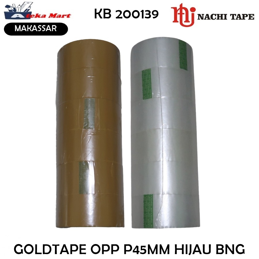 

[SLOP/6 ROLL] NACHI OPP 46 HIJAU ISOLASI DUS GOLDTAPE