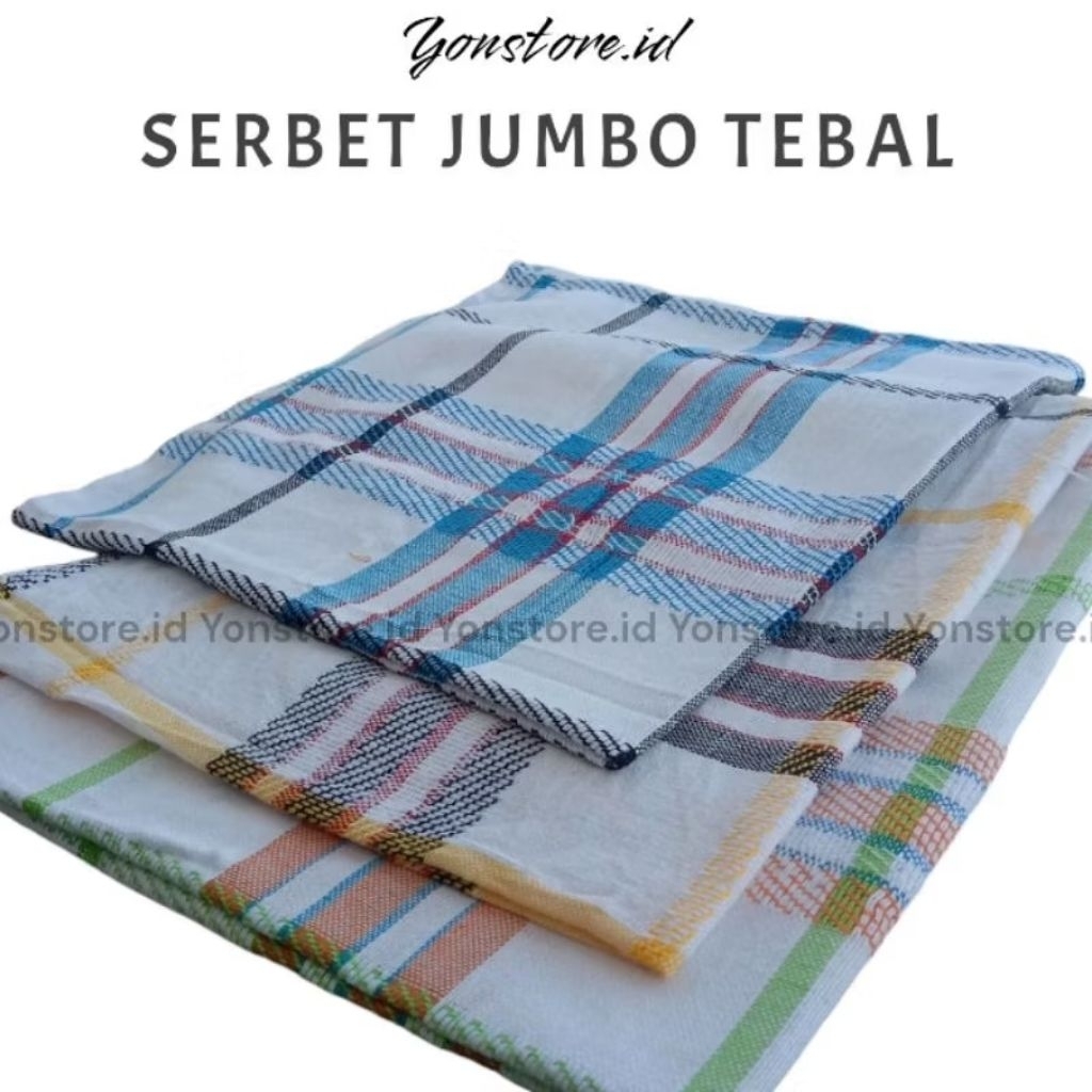 [6pcs] serbet (004) jumbo tebal 60x60cm/serbet kotak kecil/serbet warna motif kotak/kain lap pembers