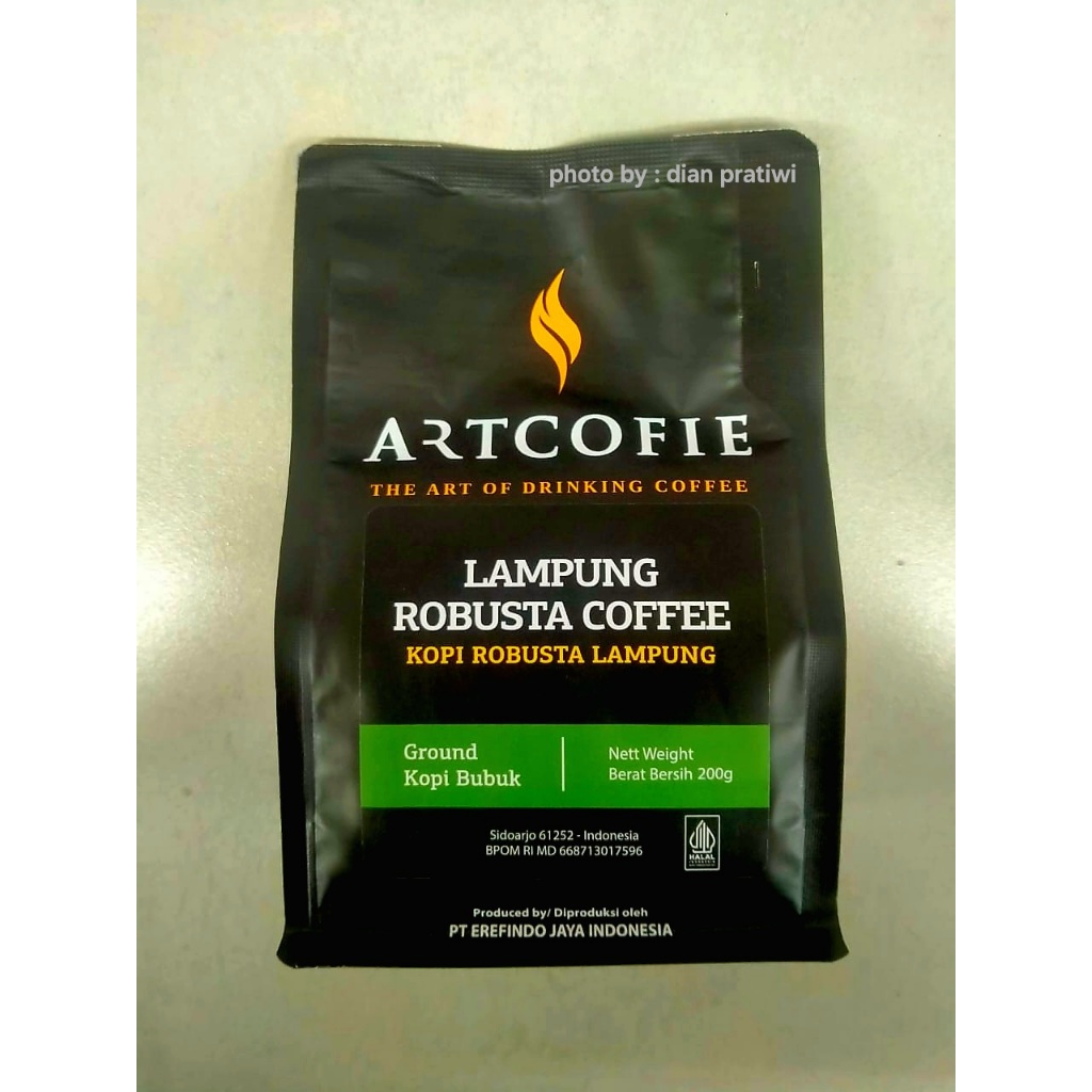 

ARTCOFIE KOPI LAMPUNG ROBUSTA POUCH GROUND/BUBUK 200 GR