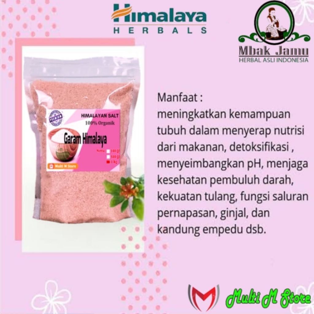 

[ORI] 1000 Gram Garam Himalaya Super | Pure Super Fine Himalayan Salt