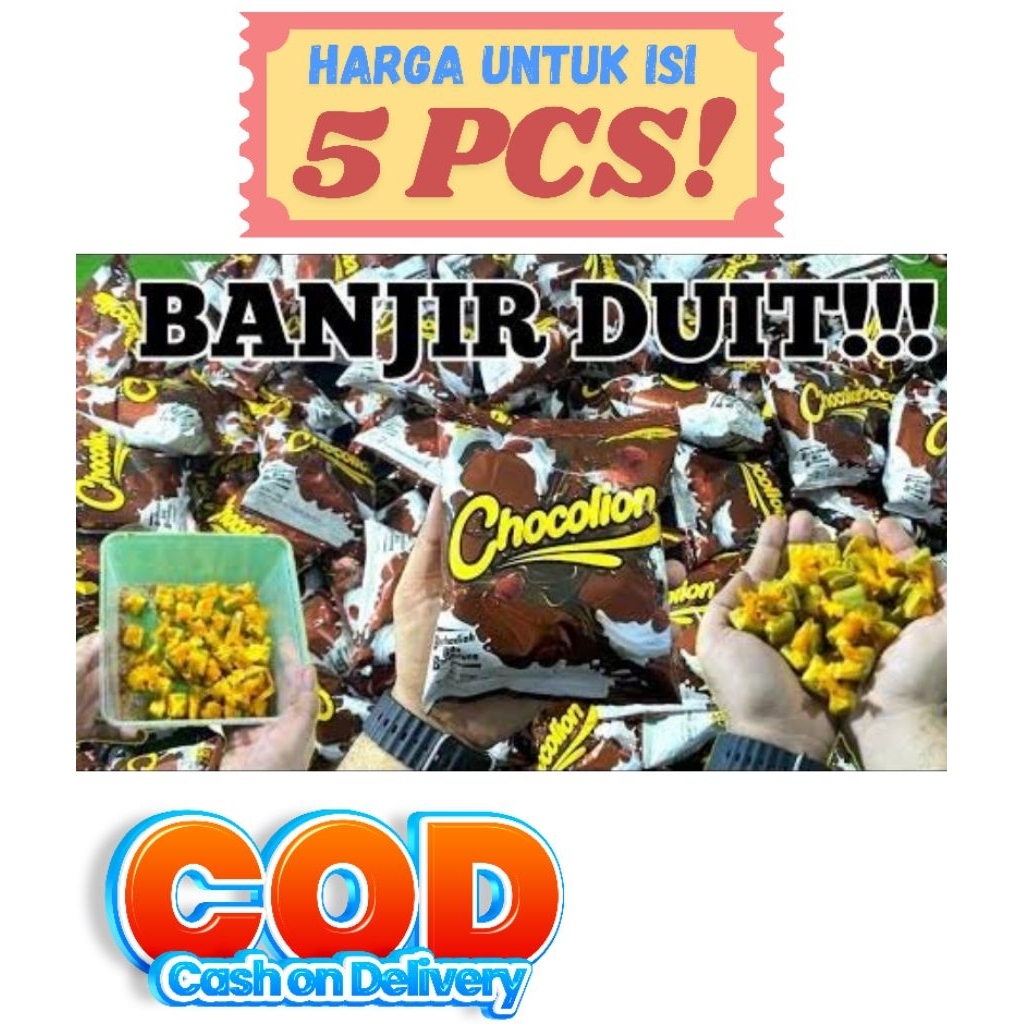 

Ciki Chocolion berhadiah uang tunai - Ciki berhadiah uang ( ISI 5 PCS)